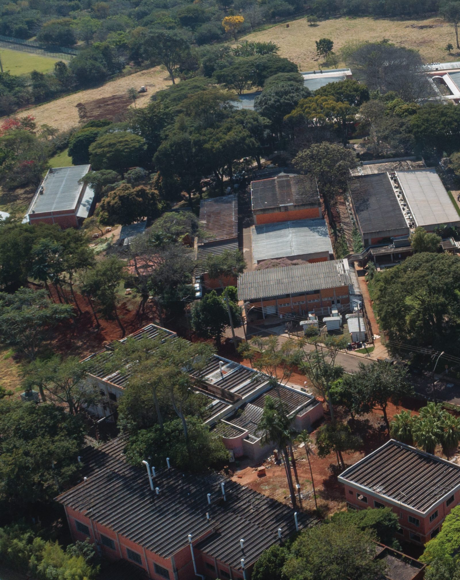 Vista aérea do entorno do campus FACAMP, no PIDS, ao lado da UNICAMP