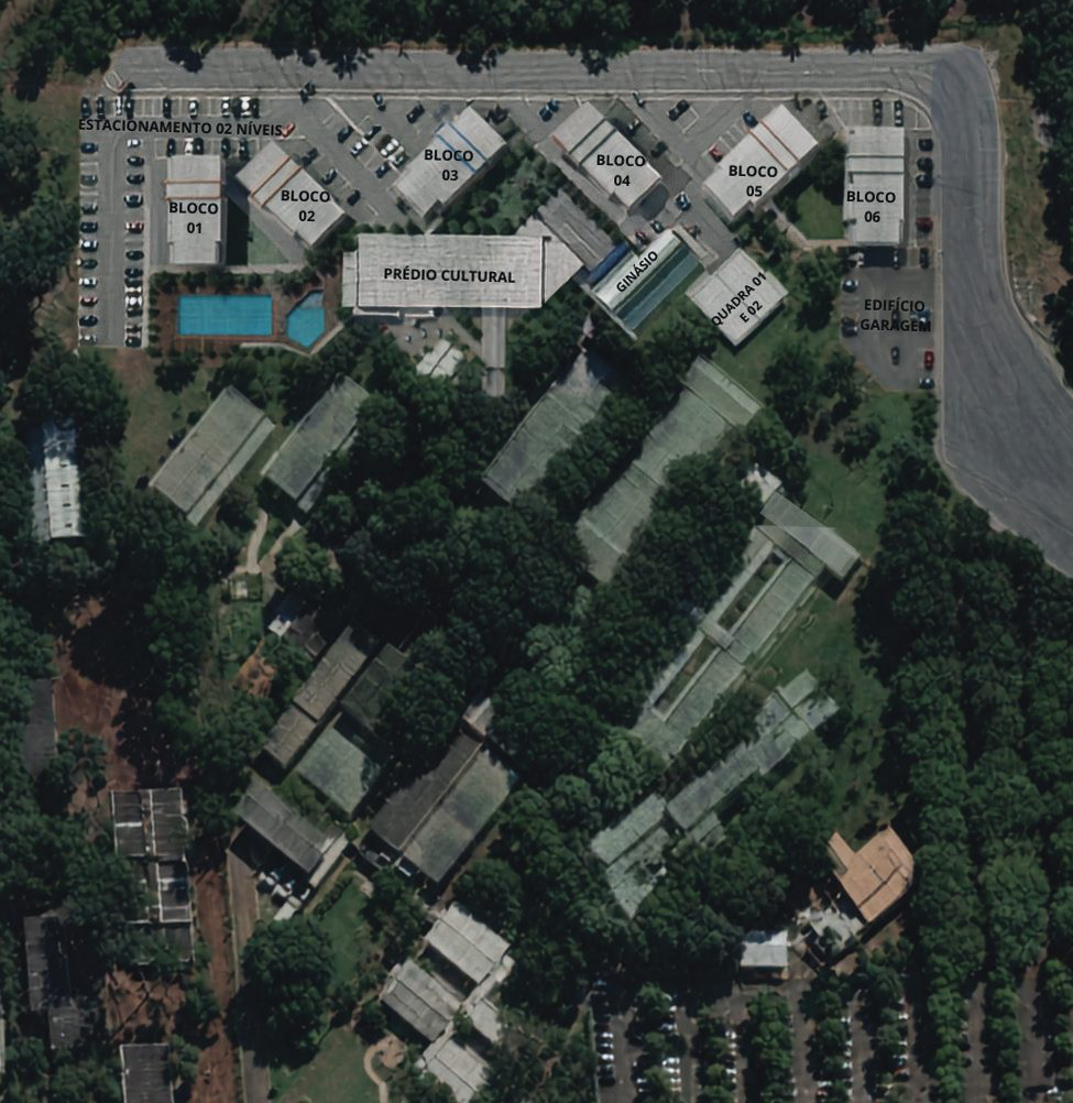 Planta de implantação dos novos espaços no campus FACAMP